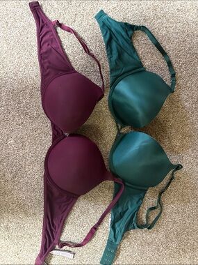 Victoria's Secret Plum and Teal T-Shirt Bras